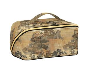 Yoogain Immagini Di Marrone Stili Borsa Cosmetica con Divisori Borse Da Viaggio Essenziali Per Le Donne Accessori Da Viaggio