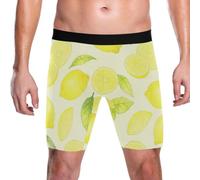 Yoogain Intimo degli uomini del pugile della gamba lunga, Giallo limone, L