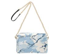 Yoogain Jon Klassen Style Camo Design Sky Blue Crossbody Piccola borsa per le donne in pelle vegana borse a tracolla da donna borsa impermeabile per viaggi