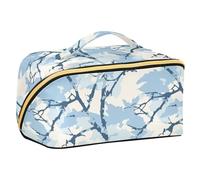 Yoogain Jon Klassen Style Camouflage Design Sky Blue Cosmetici Borsa con divisori Capacità Leggero Viaggio Cosmetici Borsa Accessori Da Viaggio