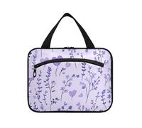 Yoogain Lavanda Anime appeso mens borsa da viaggio articoli da toeletta con gancio, designer portatile make up borse per viaggio essenziali per le donne viaggio cartera para maquillaje L, Anime