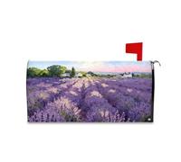 Yoogain Lavanda Estate Provenza Copertura decorativa per cassetta postale per Pasqua Fun st Patrick Coperture di dimensioni standard per buzon