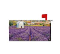 Yoogain Lavanda Mulino A Vento Pittura A Olio Decorativo Magnetico Postale Coperture per Estate Divertente Memorial Day Copertura Della Cassetta Postale Formato Standard Cover para buzon