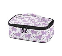Yoogain Lunch box per adulti a tenuta stagna con manico per il pranzo del maiale giocoso della lavanda per l'università