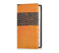 Yoogain Man at Sunset - Custodia a portafoglio in pelle per la registrazione automatica di assicurazioni e carte d'identità, organizer essenziale, per documenti essenziali, patente di guida, carte