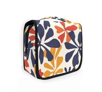 Yoogain Marigold Dark Color borsa per il trucco per le donne con gancio appeso Cerniera organizer per articoli da toeletta con scomparti e maniglia