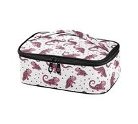 Yoogain Maroon Giocoso Iguana Cooler Lunch Bag Leakproof Adult Lunch Boxes per gli uomini con maniglia per il campeggio