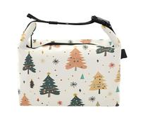 Yoogain Merry Christmas Tree Beige Bambini Lunch Bags Eco-friendly Ragazzi Borsa Isolata per Viaggi All'aperto