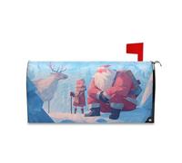 Yoogain Natale Babbo Natale Cervo Ghiaccio Decorativo Mailbox Coperture Magnetiche per Mardi Unico Patricks Day Mailbox Covers Standard Size Cover para buzon