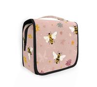 Yoogain Naughty Lakeshore Bees Fleur Harris borse per le donne che viaggiano con gancio per appendere Essentials borsa cosmetica trucco con scomparti e manico