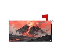 Yoogain Nero Fuoco Montagna Rosso Fuoco Decorativo Della Cassetta Postale Coperture Magnetiche per Patricks Unico Mardi Gras Mailbox Formato Standard Copertura para buzon