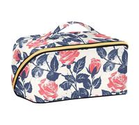 Yoogain Ocean Beach Ocean Style Roses Safari Trucco Borse con divisori Impermeabile Trucco Borse Per Le Donne Verticale Free-Standing