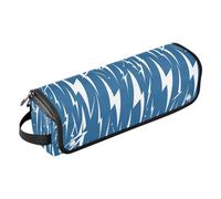 Yoogain Organizer per strumenti per capelli 2 in 1 con tappetino in ferro, custodia per il trasporto, organizer impermeabile per ferri da stiro, piastre, ferri arricciacapelli, bulloni fulmini, blu e