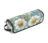 Yoogain Organizer per strumenti per capelli 2 in 1 con tappetino resistente al calore, organizer portatile per ferri da stiro, piastre, ferri arricciacapelli, fiori di camomilla, accessori per capelli