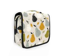 Yoogain Organizer per trucchi da viaggio grigio pera con gancio per appendere Borsa essenziale per trucco verticale autoportante