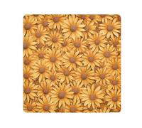 Yoogain Personalizzabile Arancione DaisyMakeup Bag Panno Autoadesivo Cosmetico Borsa Da Viaggio Organizer Wrap 21.7 X 21.7 Wrapper Organizzatori Cosmetici Per Viaggio, Margherita Arancione,