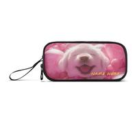 Yoogain personalizzabile Bianco Ripieno Cucciolo Pesca Palloncini Nylon Ragazzi Matita Bag Ad Alta Capacità Cerniera Mesh Pencil Case Cancelleria Bag per School Man
