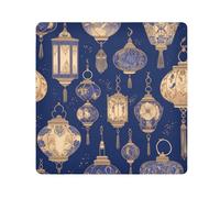 Yoogain Personalizzabile Blu e Oro Europeo Vintage LightMakeup Bag Camera Lens Panno Magico Makeup Bag Organizer Wrap 21.7 X 21.7 Wrapper Borse Organizzatore Per Le Donne, Luce vintage europea blu e