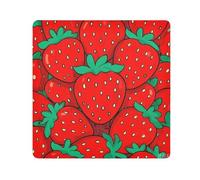 Yoogain Personalizzabile Carino Del Fumetto Frutta Fragole Sacchetto Cosmetico di Viaggio Panno Organizzatore Magico Wrap 21.7 X 21.7 Wrapper Trucco Per Le Donne, Carino cartone animato fragole di