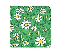 Yoogain Personalizzabile Daisy Grass GreenTravel Borsa Cosmetica Panno Magico Autoadesivo Cosmetico Borsa Da Viaggio Organizer Wrap 21.7 X 21.7 Wrapper Per Articoli Da Bagno, Margherita Verde,