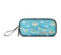Yoogain personalizzabile Estate Vento Cartoon Island Nylon Grande Matita Bag Per Ragazzi Grande Capacità Astuccio Per Ragazzi Cancelleria per la Donna del Liceo