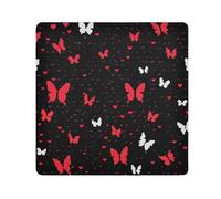 Yoogain Personalizzabile Farfalle Pixel Art San Valentino Toiletries Sacchetti Panno Autoadesivo Trucco Organizzatore Wrap 21.7 X 21.7 Wrapper Trucco Per Le Donne, farfalle Pixel Art San Valentino,