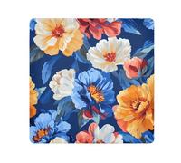 Yoogain Personalizzabile Floreali Peonie Viola Del Pensiero Amaryllis Royal BlueTravel Borse Camera Lens Panno Autoadesivo Cosmetico Borsa Da Viaggio Organizer Wrap 21.7 X 21.7 Wrapper Organizzatori