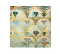 Yoogain Personalizzabile Geometrico Verde AstrazioneMake up Sacchetti Panno Portatile Makeup Bag Organizer Wrap 21.7 X 21.7 Wrapper Organizzatori Cosmetici Per Viaggio, astrazione geometrica verde,