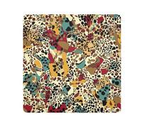 Yoogain Personalizzabile Moda Colorato Leopard Print PatternMake Up Bag Borse Camera Lens Panno Adesivo Magico Viaggio Articoli da toeletta Organizer Wrap 21.7 X 21.7 Wrapper Per Articoli Da Toeletta,