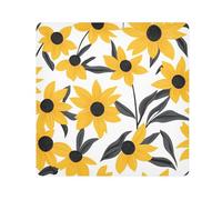 Yoogain Personalizzabile Nero - Eyed Susan BicolorMake Up Bag Pouch Panno Portatile Viaggio Make Up Organizzatore Wrap 21.7 X 21.7 Wrapper Trucco Per Le Donne, Nero - dagli occhi Susan Bicolor,