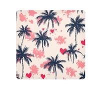 Yoogain Personalizzabile Palm Tree Anime San Valentino Cosmetici Sacchetti Panno Autoadesivo Viaggio Toiletry Organizer Wrap 21.7 X 21.7 Wrapper Trucco Per Le Donne, palma Anime San Valentino,