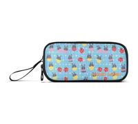 Yoogain personalizzabile Pasqua Carino Coniglietti Semplice Rosso Blu Nylon Teen Matita Bag Grande Capacità Art Pencil Case Cancelleria per la Scuola Media Adulti