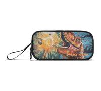 Yoogain Personalizzabile Pianeti Hit Dinosauri Nylon Zipper Matita Bag Grande Capacità Astuccio Per Scuola Superiore Cancelleria Bag per High School Teen