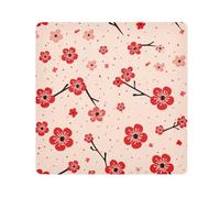Yoogain Personalizzabile Red Cherry BlossomMake up Sacchetti Panno Adesivo Magico Viaggio Organizer Wrap 21.7 X 21.7 Wrapper Per Organizzazione, Fiori di ciliegio rosso, 21.7x21.7in