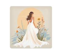 Yoogain Personalizzabile Sposa Vintage Bohemian StyleToiletries Borse Panno Cosmetico Portatile Sacchetto Organizzatore Wrap 21.7 X 21.7 Wrapper Per Articoli Da Toeletta, Stile vintage bohémien da