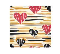 Yoogain Personalizzabile Stripe Semplice Linea Cuore San Valentino Sacchetti Cosmetici Panno Magico Autoadesivo Portatile Trucco Organizzatore Wrap 21.7 X 21.7 Wrapper Organizer Borse Per Le Donne,