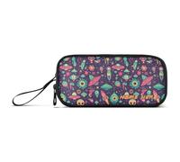 Yoogain personalizzabile Ufo Aliens Razzi Cartoon Viola Nylon Grande Matita Bag Per Ragazzi Grande Capacità Zip Astuccio Scuola Cancelleria per gli Adolescenti delle Scuole Superiori