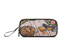 Yoogain Personalizzabile Un Idilliaco Picnic Nylon Penna Storage Bag Grande Capacità Cerniera Astuccio Cancelleria Organizzatore per Preppy School Teens