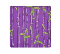 Yoogain Personalizzabile Verde Viola BambooMakeup Organizer Bag Panno Autoadesivo Borsa Da Viaggio Organizer Wrap 21.7 X 21.7 Wrapper Per Articoli Da Bagno, Verde e viola., 21.7x21.7in