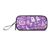 Yoogain Personalizzabile Viola Halloween Nylon Grande Matita Caso Matita Sacchetto di Grande Capacità Astuccio Per Le Ragazze Cancelleria per Preppy School Boys