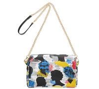 Yoogain Persone Silhouette Art Street Piccola Borsa A Tracolla Per Le Donne In Pelle Vegana Borse Da Donna Con Zip Borse A Tracolla Per Le Donne