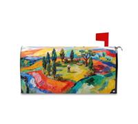 Yoogain Pittura a olio colorata Paesaggi microscopici Coperture decorative della cassetta postale per il giorno della memoria Coperture delle cassette postali patriottiche uniche di dimensioni