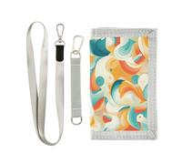 Yoogain Portafogli moderni Anstract Colorful Art Cloud per carte e contanti per le donne pop billfolds con cordino, moderno, anestratto, colorato, arte, nuvola, 1 size, Moda