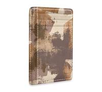 Yoogain Portafogli piccoli e sottili in pelle marrone retrò con clip per soldi blocco RFID inserti portafoglio per carte di credito per uomini e donne