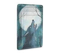 Yoogain Portafoglio sottile da uomo in pelle con lupo mannaro Full Moon Safari con fermasoldi RFID blocco porta carte per uomini e donne