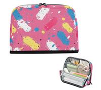 Yoogain Portapenne di grande capacità, organizer morbido per la scuola preppy must-have concretezza blush pesca