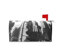 Yoogain Punk Tall Buildings Black Decorative Magnetic Mailbox Covers per San Valentino Fun Mailbox Covers Standard Size Standard Size Caja de correos