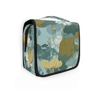 Yoogain Regia Lily Powder Blue Olive Green Borse organizer da viaggio con gancio per appendere grandi borse da toilette da appendere con scomparti e maniglia