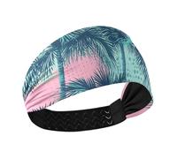 Yoogain Retro Oastel Palm Trees Fasce elastiche antiscivolo per le donne Capelli elastici per tennis Uso quotidiano basket tennis