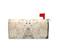 Yoogain Retro Pavone Fiore Modello Colori Pastello Decorativo Casella Postale Coperture per il Giorno della Memoria Carino San Valentino Mailbox Covers Formato Standard Caja de correos